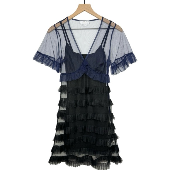 NEW Never Fully Dressed Kate Sheer Ruffled Mini Dress - Picture 3 of 15